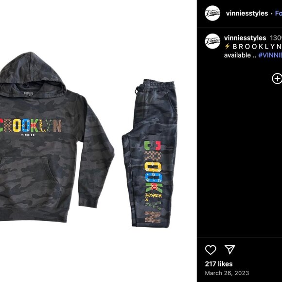 Vinnie's Brooklyn Hoodie - Pullover - Black Camo - Large - Picture 5 of 5